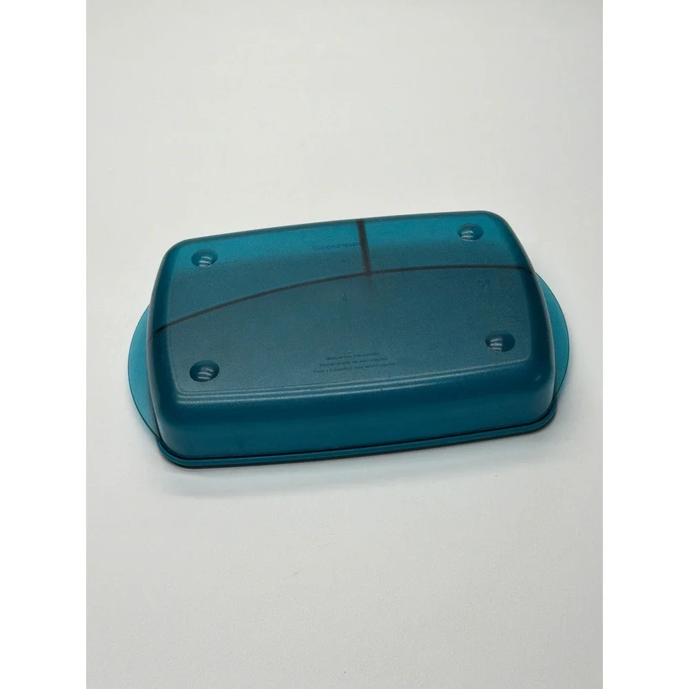 Tupperware Teal Blue 3‎ Compartment Microwave Reheatable Lunch Container 3990A-2